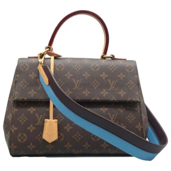 100% Authentic Louis Vuitton Cluny Brown Monogram Canvas Satchel - Picture 1 of 12